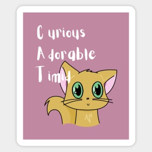 Curious, Adorable, Timid Cat Personality Sticker